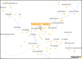 map of Sa‘ādatābād