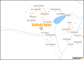 map of Sa‘ādatābād