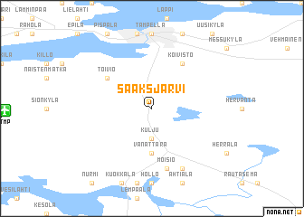 map of Sääksjärvi