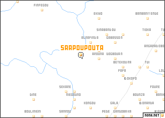 map of Saapoupouta