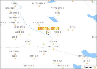 map of Saarijärvi