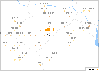 map of Saar