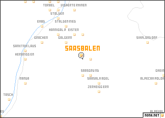 map of Saas-Balen