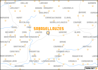 map of Sabadel-Lauzès