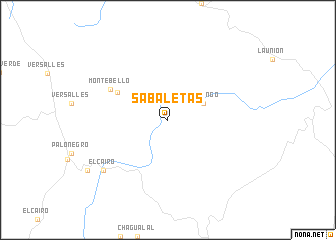 map of Sabaletas