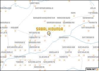 map of Sabali Kounda