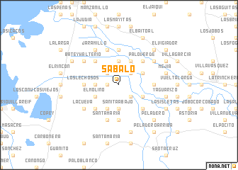 map of Sabalo