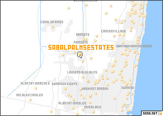 map of Sabal Palms Estates