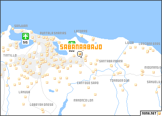 map of Sabana Abajo