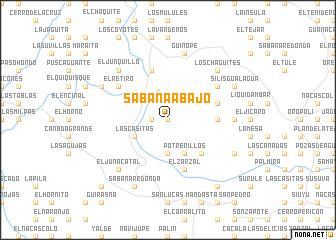 map of Sabana Abajo