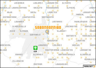 map of Sabana Arriba