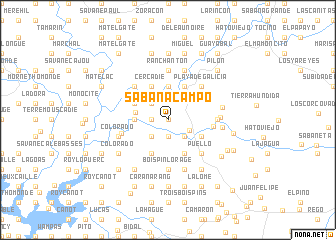 map of Sabana Campo