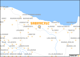 map of Sabana Cruz