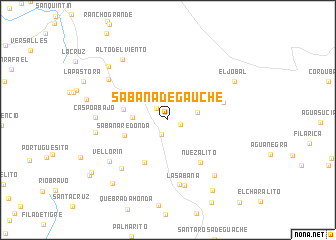 map of Sabana de Gauche