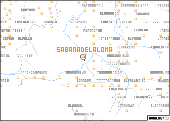 map of Sabana de La Loma