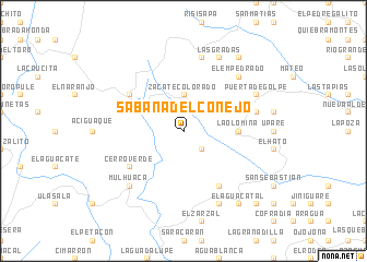 map of Sabana del Conejo