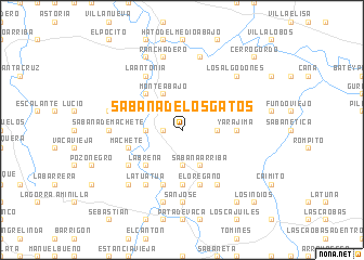 map of Sabana de los Gatos