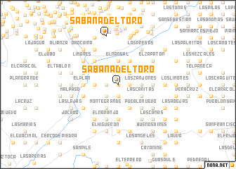 map of Sabana del Toro