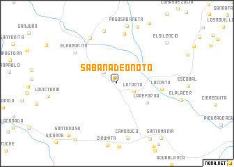 map of Sabana de Onoto