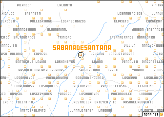 map of Sabana de Santana