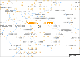 map of Sabana de Sierra