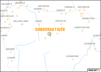 map of Sabana de Tigre