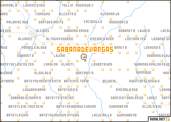 map of Sabana de Vargas