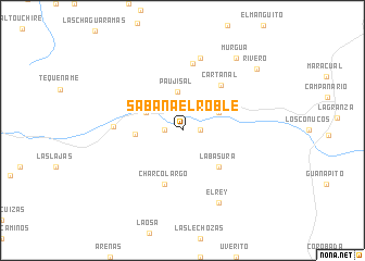 map of Sabana El Roble