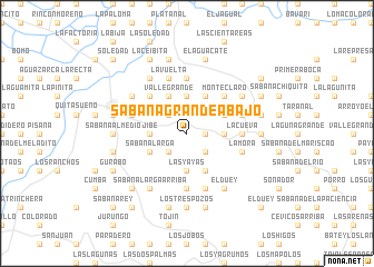 map of Sabana Grande Abajo