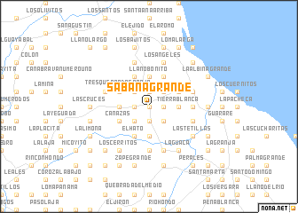 map of Sabana Grande