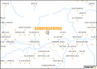 map of Sabana Grande