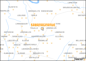 map of Sabana Grande