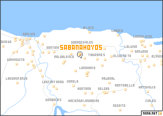 map of Sabana Hoyos