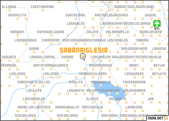 map of Sabana Iglesia