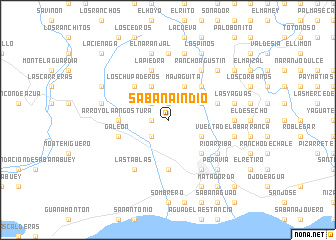 map of Sabana Indio
