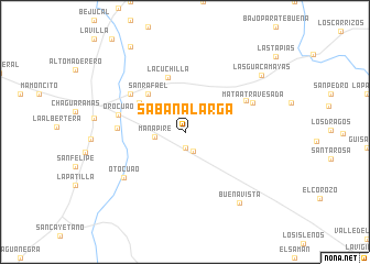 map of Sabana Larga