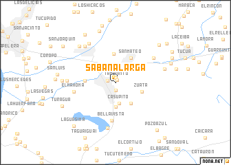 map of Sabana Larga