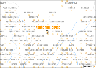 map of Sabana Larga