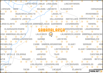 map of Sabana Larga