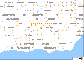 map of Sabana Larga