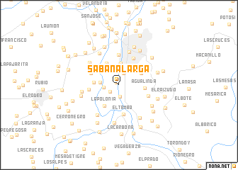 map of Sabana Larga