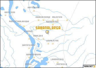 map of Sabana Larga