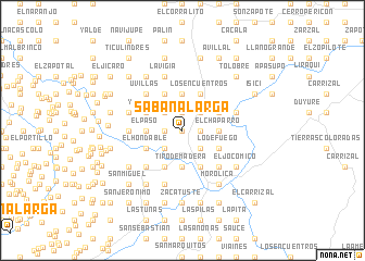 map of Sabana Larga