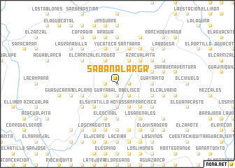 map of Sabana Larga