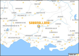 map of Sabana Llana