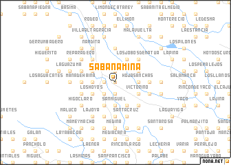 map of Sabana Mina