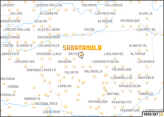 map of Sabana Mula