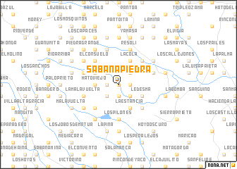 map of Sabana Piedra