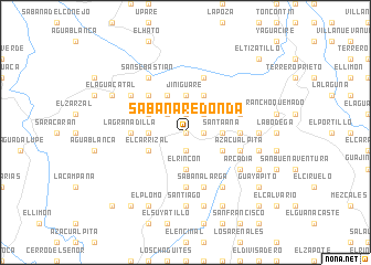 map of Sabana Redonda