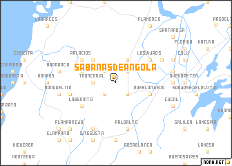 map of Sabanas de Angola